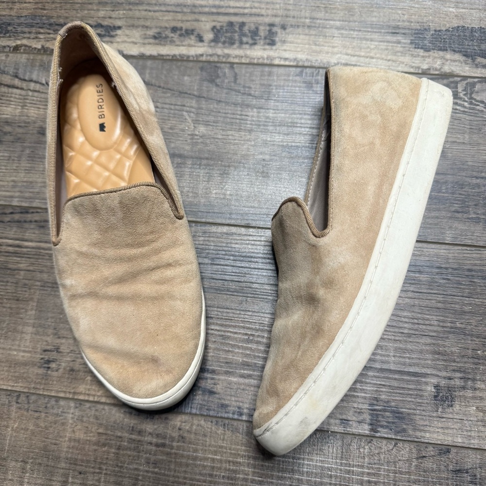 Birdies Beige Suede Tan Casual Loafers